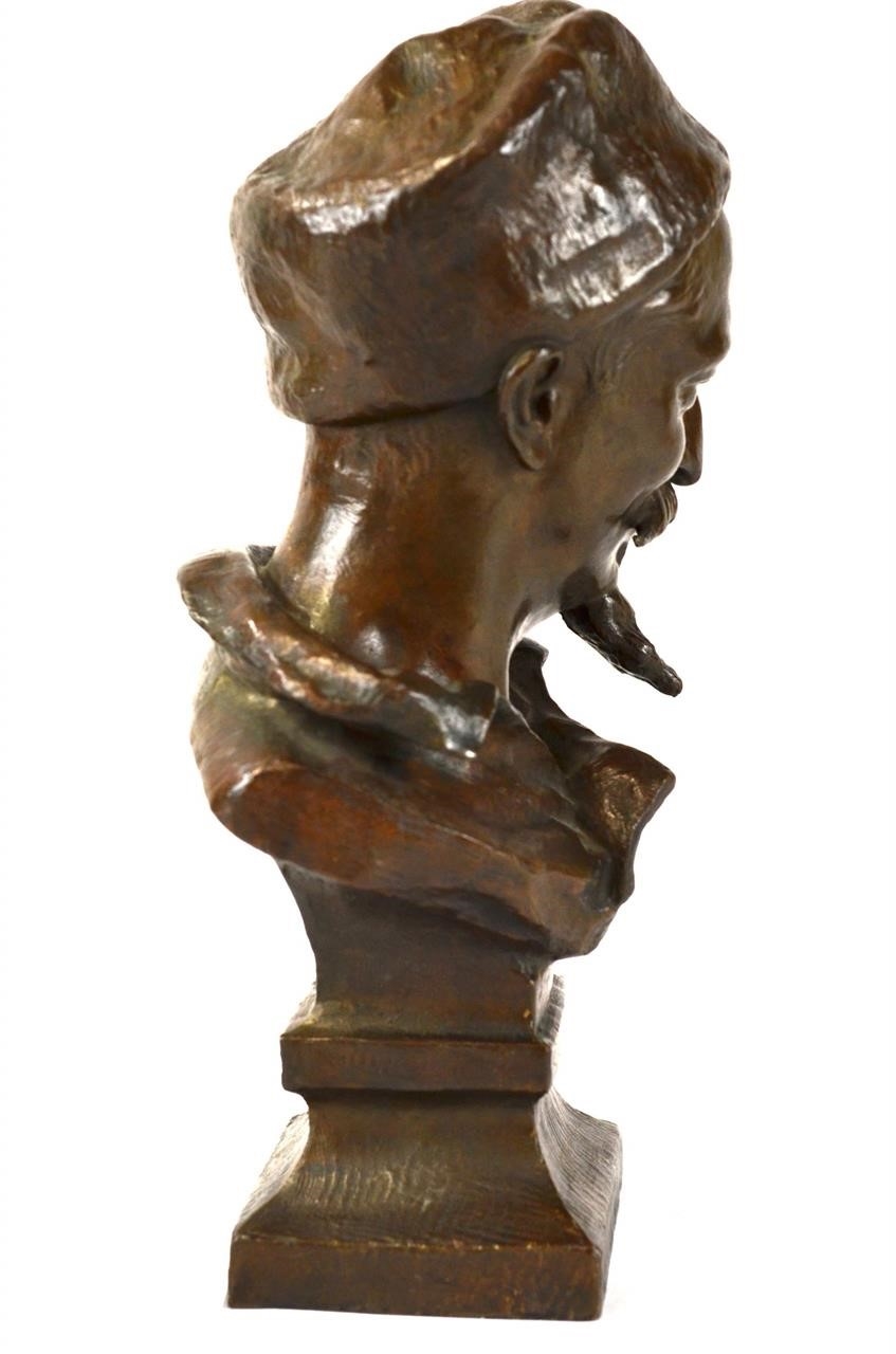 Artwork by Adrien Etienne Gaudez, Italian Bronze Figure of Middle East Bust, Made of bronze