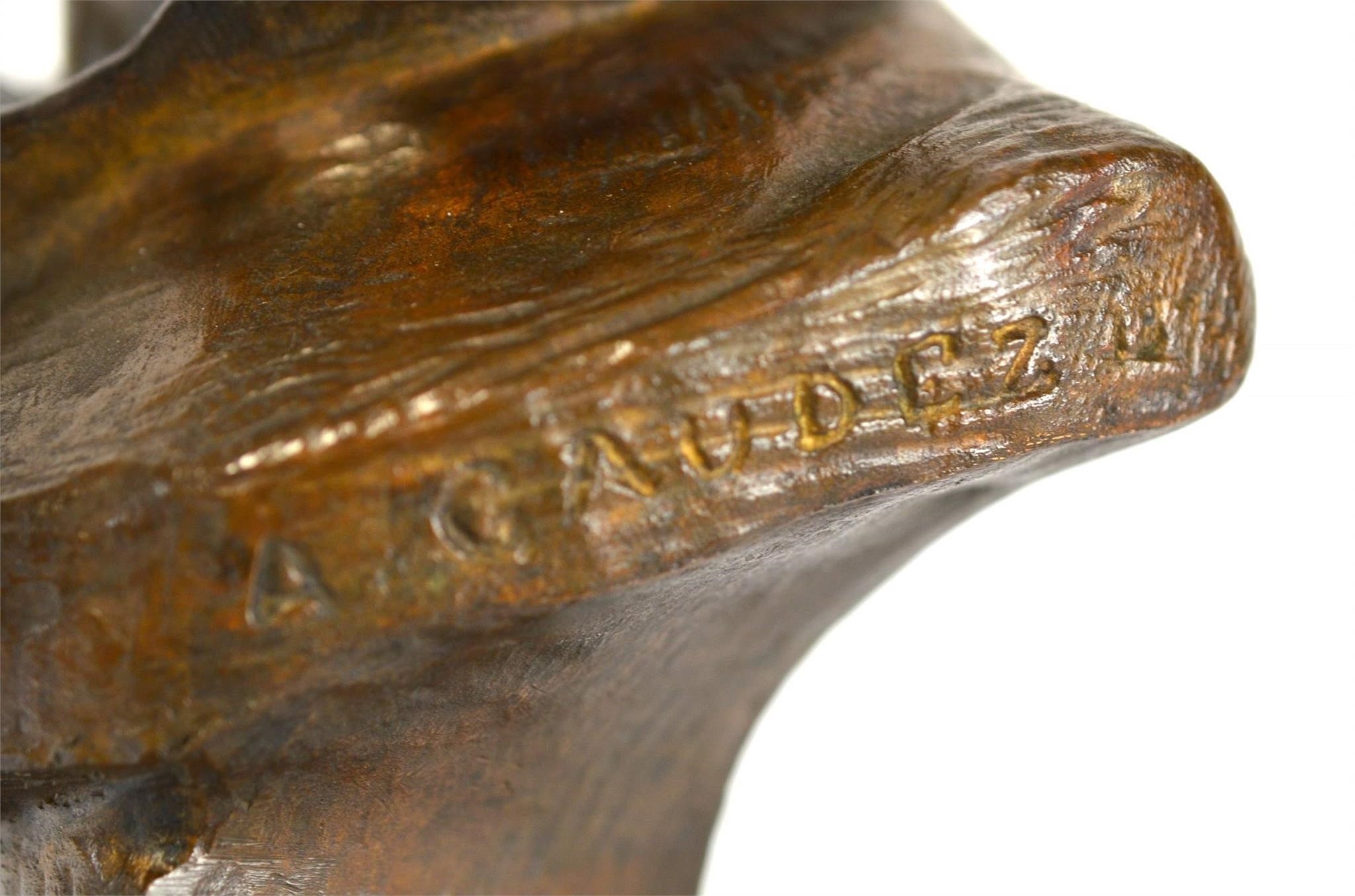 Artwork by Adrien Etienne Gaudez, Italian Bronze Figure of Middle East Bust, Made of bronze