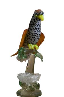 EAGLE SCULPTURE IN SUBMERGED GLASS - Silvio Zanella