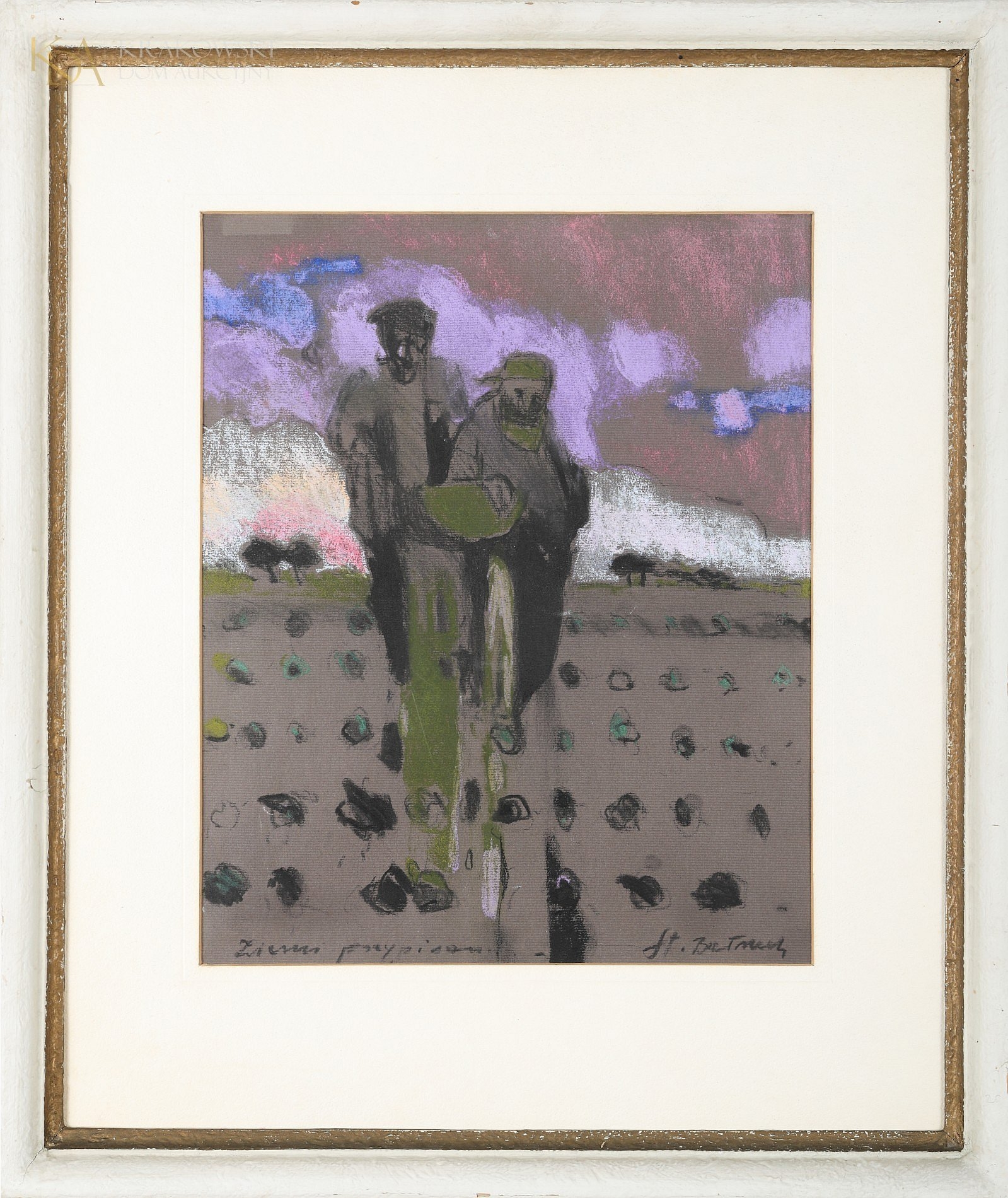 Artwork by Stanisław Batruch, Ziemi przypisani, Made of pastel, papier