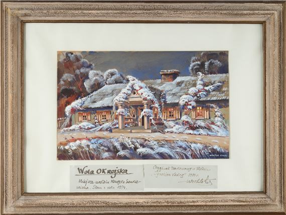 Wiktor Zin | Dworek w Woli Okrzejskiej - pierwszy śnieg (1983) | MutualArt