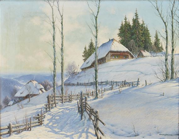 Sonniger Wintertag im Elztal by Karl Hauptmann