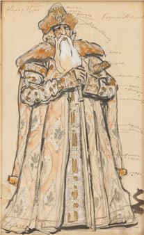 Kostümskizze vom Bojar Morozov für die Oper "Ein Leben für den Zaren - Konstantin Alexeyevitch Korovin