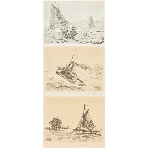 Schiff im Sturm - Poppe Folkerts