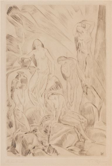 An der Quelle by Ludwig von Hofmann