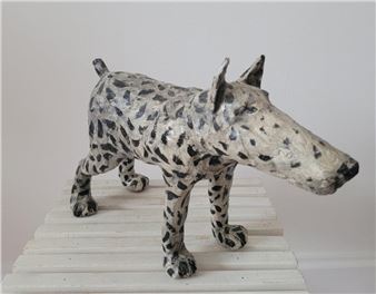 Folk Art Dog Sculpture - Georgia Panagiotopoulos