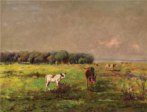 PEJZAŻ LETNI by Wiktor Korecki, ok. 1920