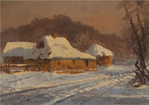 PEJZAŻ ZIMOWY by Wiktor Korecki