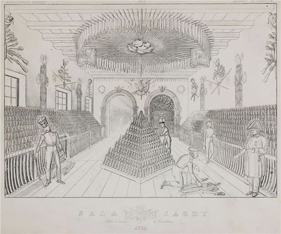 SALA JAZDY W ARSENALE WARSZAWSKIM by Jan Feliks Piwarski, 1829