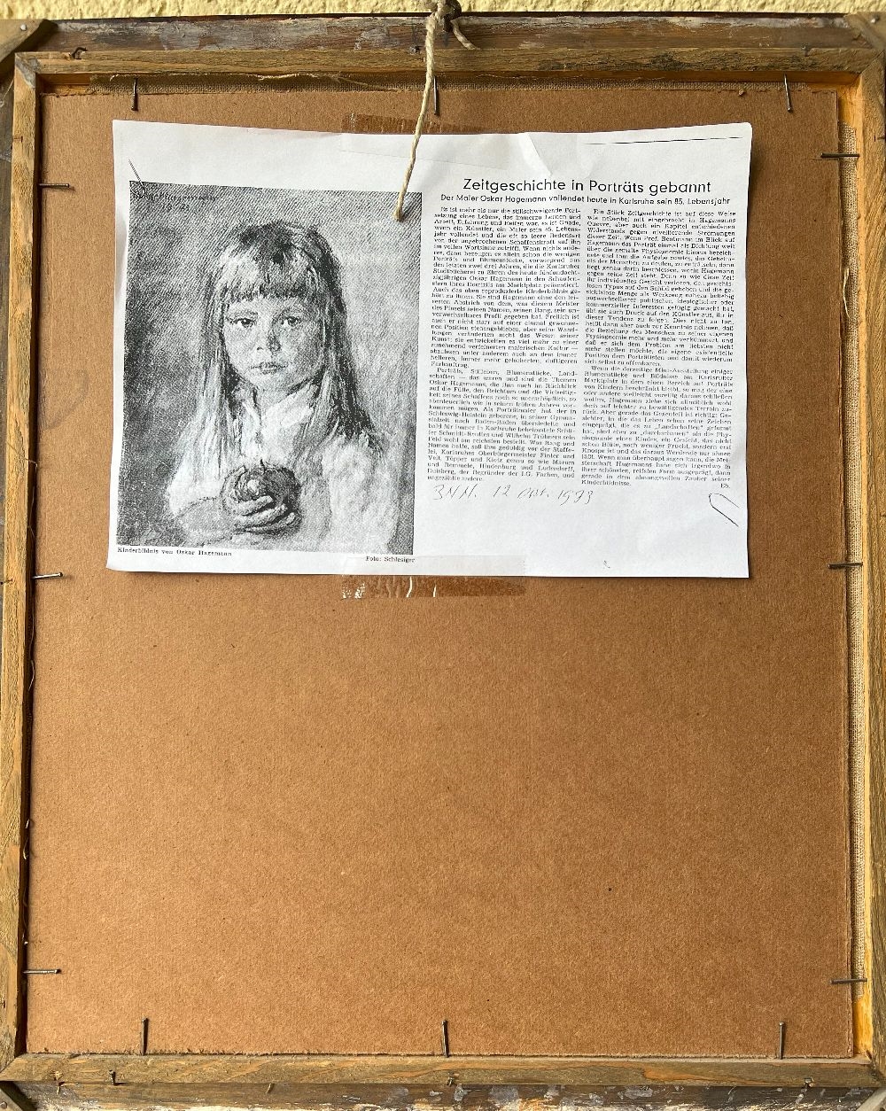 Artwork by Oskar H. Hagemann, Stilleben mit Rosen, Made of Oil / Cardboard