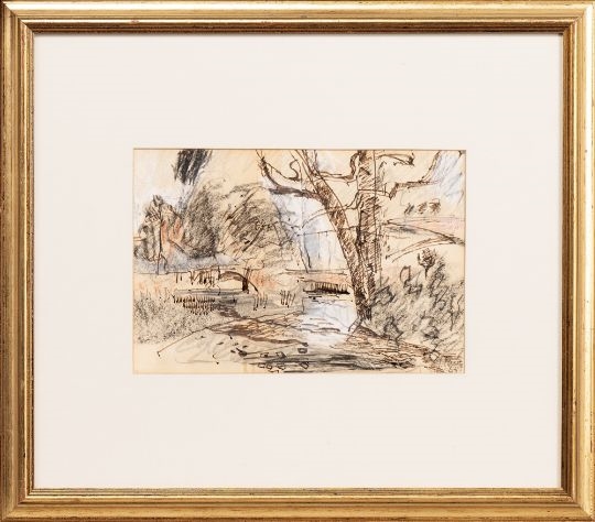 Artwork by Earl George Alexander Eugene Douglas Haig, Riverbank, Made of Mixed Media On Paper