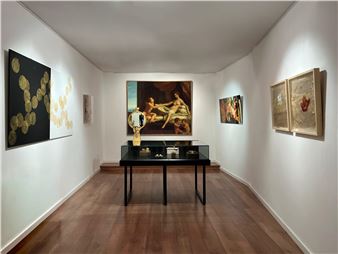 Installation view of Igor Mitoraj exhibition at Contini Art Gallery, Cortina d'Ampezzo.