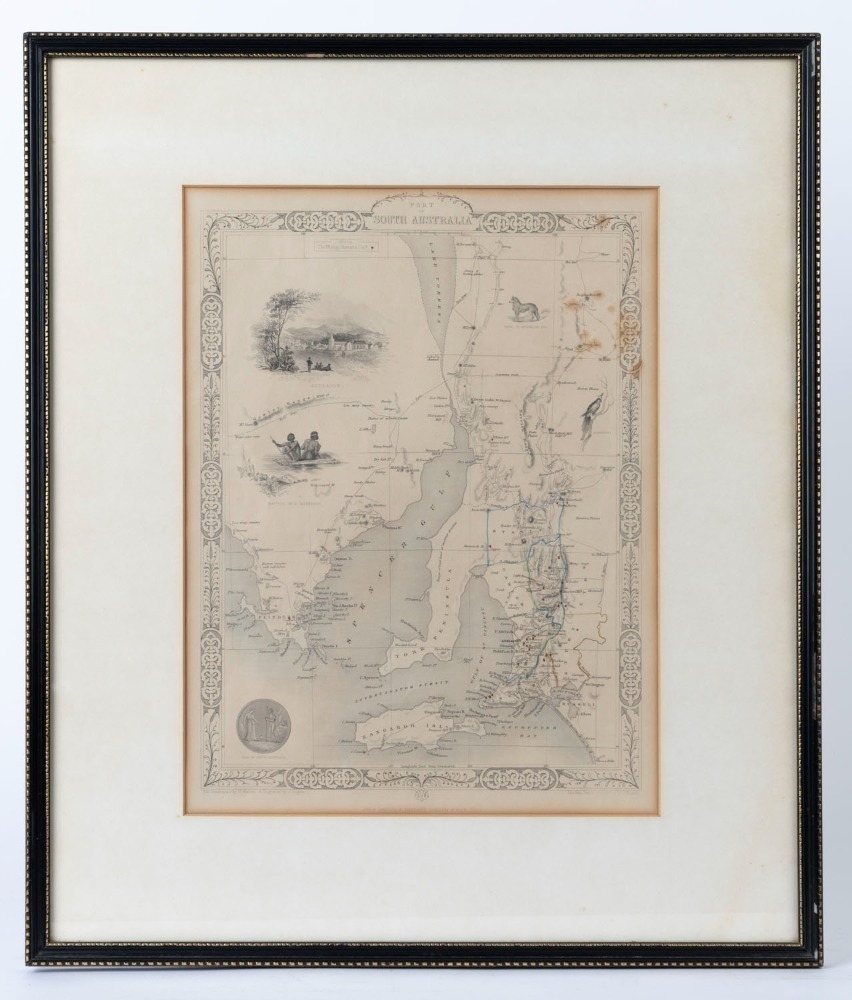 Artwork by John Tallis, Part of South Australia and VICTORIA or PORT PHILLIP, Made of Steel Engravings