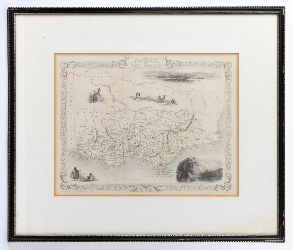 Artwork by John Tallis, Part of South Australia and VICTORIA or PORT PHILLIP, Made of Steel Engravings