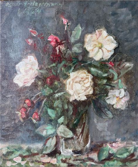 Stilleben mit Rosen - Oskar H. Hagemann