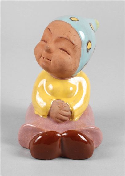 Walter Bosse sitzende Kinderfigur by Walter Bosse, 1950er Jahre