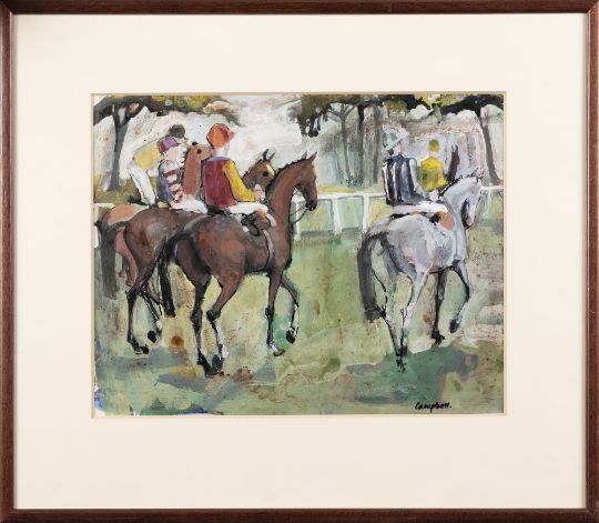 Artwork by Catriona Campbell, Before the Start, Made of Mixed Media On Paper