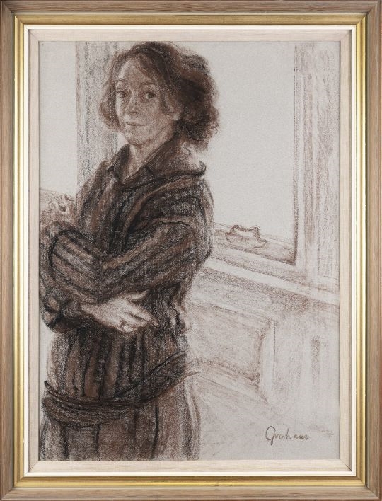 Artwork by Josephine Graham, SELF PORTRAIT, Made of Pastel And Crayon On Paper