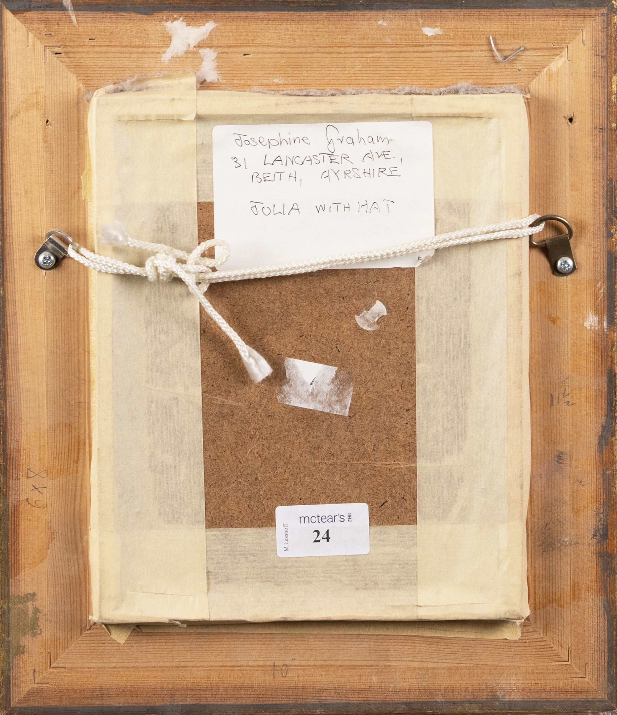 Artwork by Josephine Graham, JULIA WITH HAT, Made of Pastel On Paper