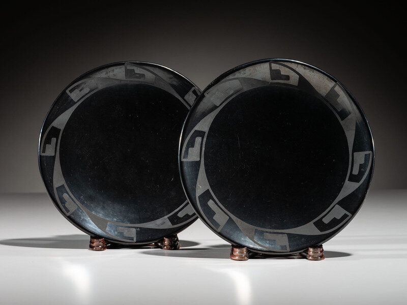 Artwork by Maria Montoya Martinez, Julian Martinez, Backware Plates, Made of Plates