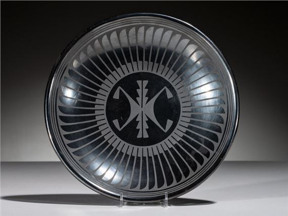 Maria Martinez and Popovi Da
(San Ildefonso, 1887-1980 / 1926-1971)
Blackware Pottery ChargerMay 1970