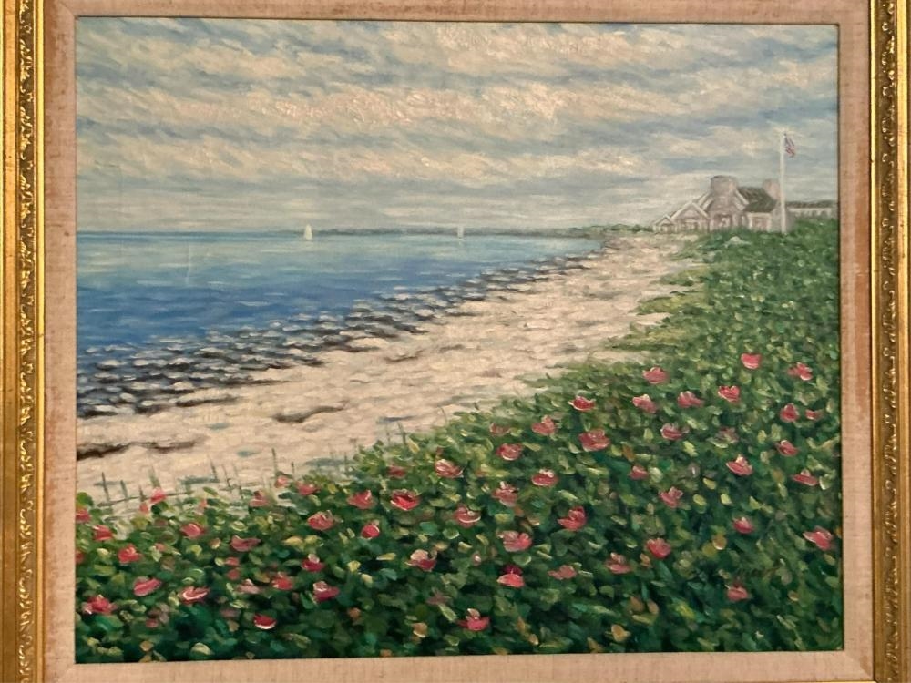 Artwork by Claude Robert, Coast Garden, Made of Oil On Canvas