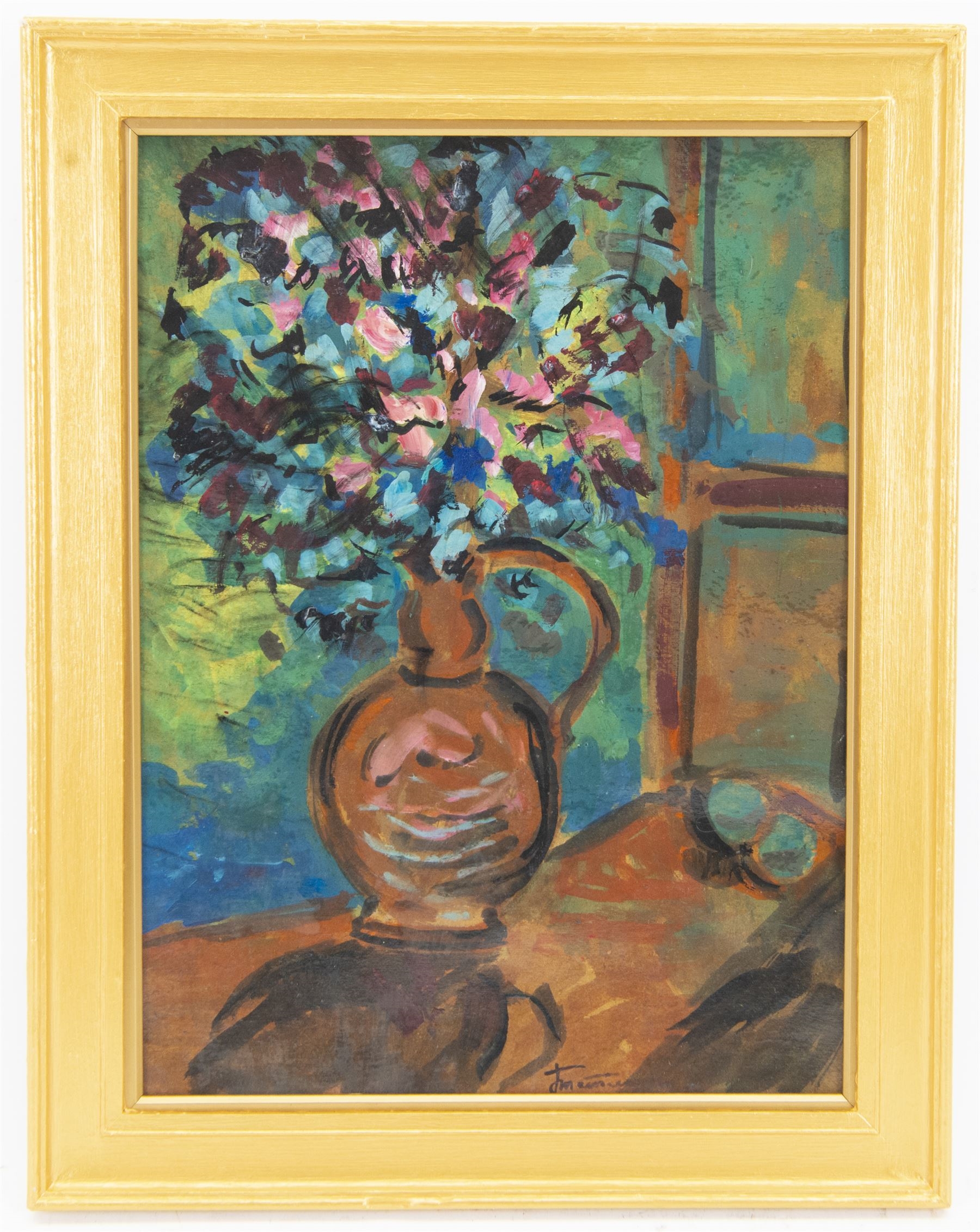 Artwork by Vladimir Tatlin, Still Life Vase of Flowers, Made of Oil On Card