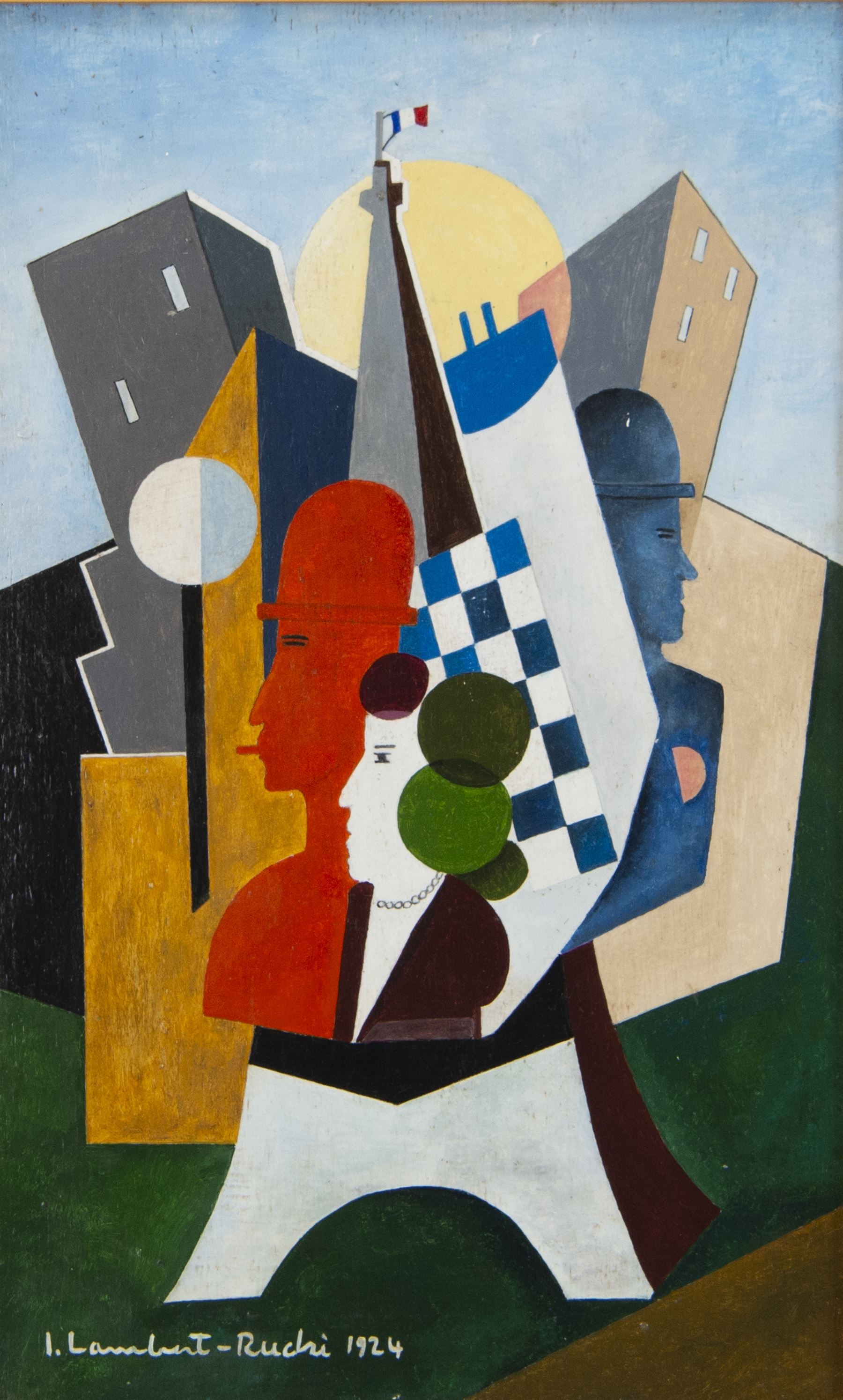 Jean Lambert-Rucki | Cubist Parisian Street Scene (1924) | MutualArt