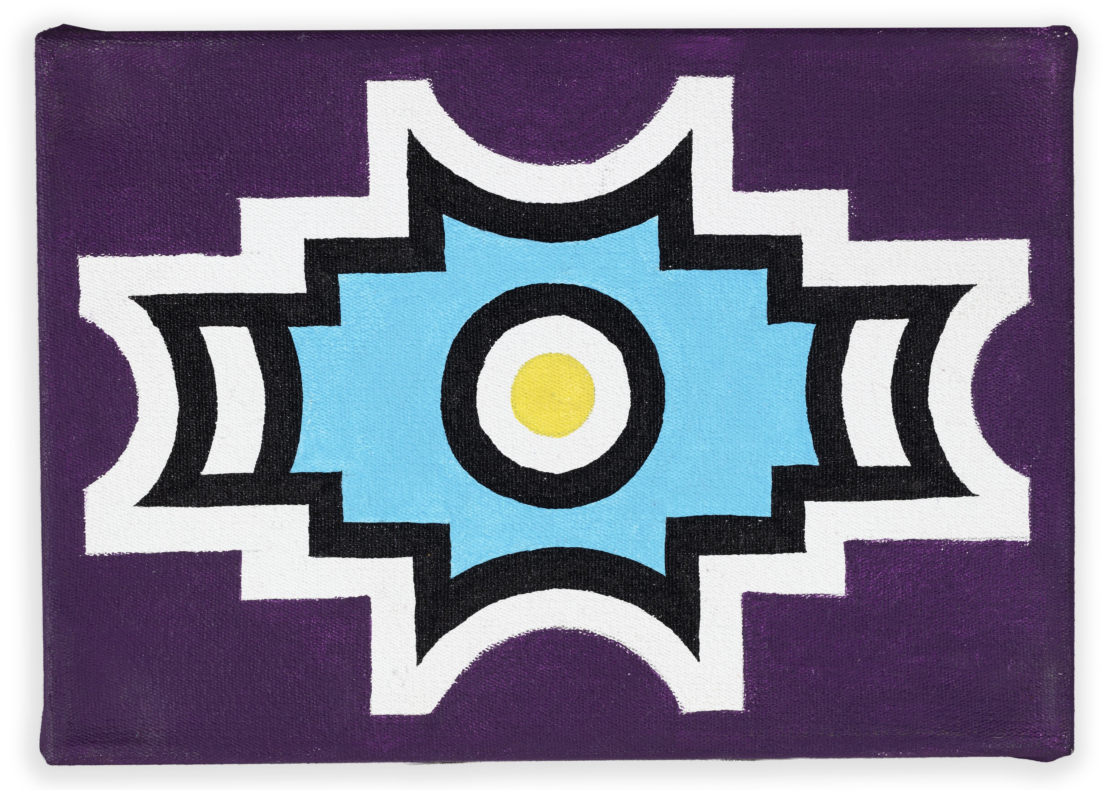 Artwork by Esther Mahlangu, Ndebele Patterns, Made of Acrylic On Canvas