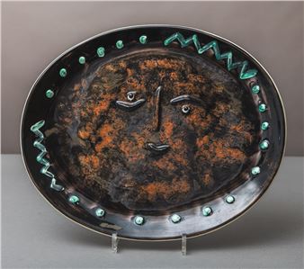ovale Schale mit Gesichtsdekor - Pablo Picasso
