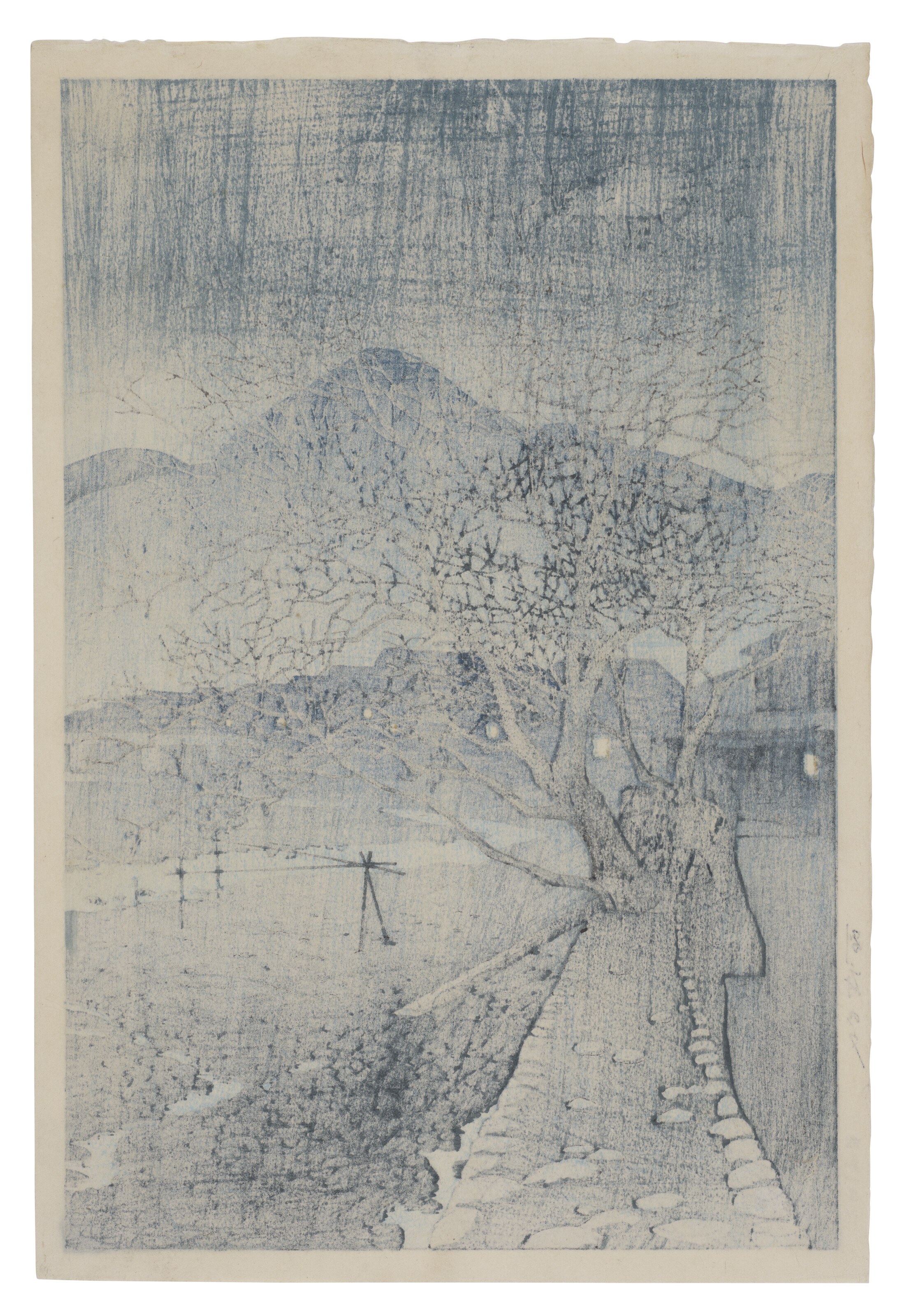 Artwork by Hasui Kawase, Beppu no yu (Evening in Beppu), Made of Woodblock print