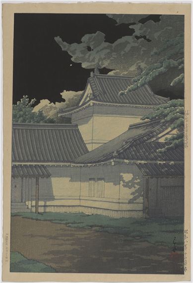 Sendai Aobajo (Aoba Castle, Sendai) by Hasui Kawase, dated December 1933