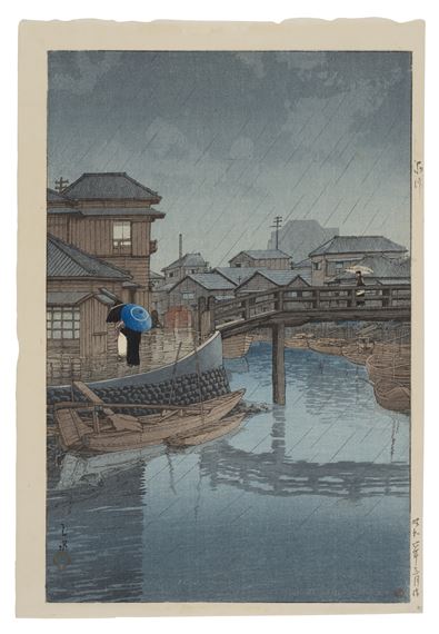 Shinagawa by Hasui Kawase, dated March 1931