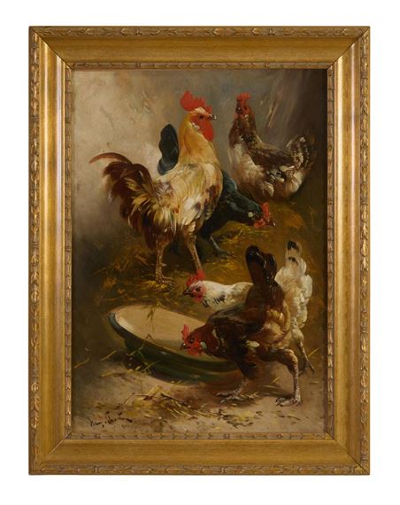 Chickens Grazing by Henry Schouten