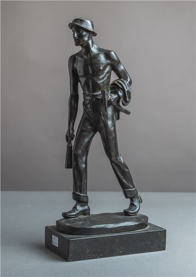 Bergmann mit Grubenlampe - Friedrich Ludwig Thuma