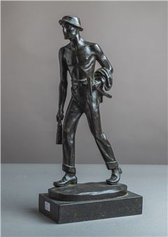 Bergmann mit Grubenlampe - Friedrich Ludwig Thuma