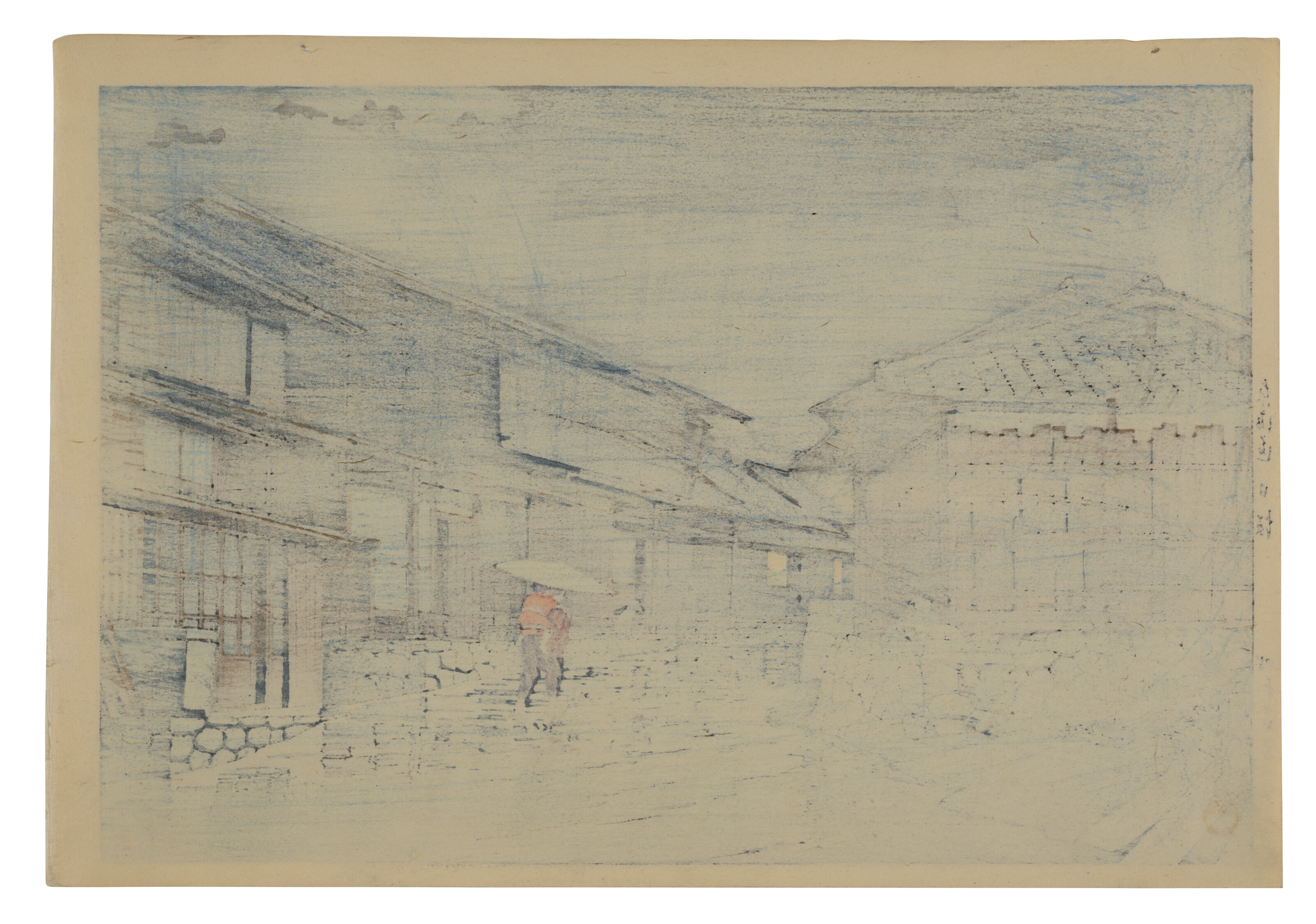 Artwork by Hasui Kawase, Tokaido Nissaka (Nissaka on the Tokaido Road), Made of Woodblock print