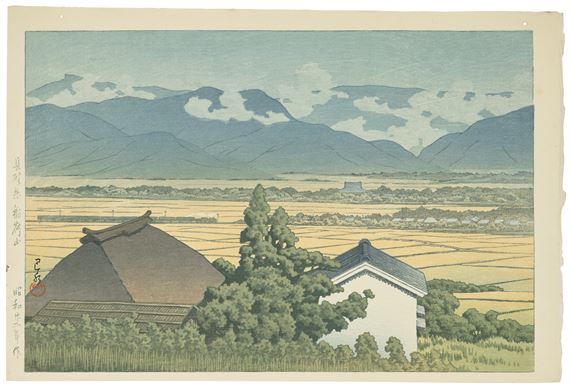 Nagano ken Inariyama (Mount Inari in Nagago Prefecture) by Hasui Kawase, dated 1947
