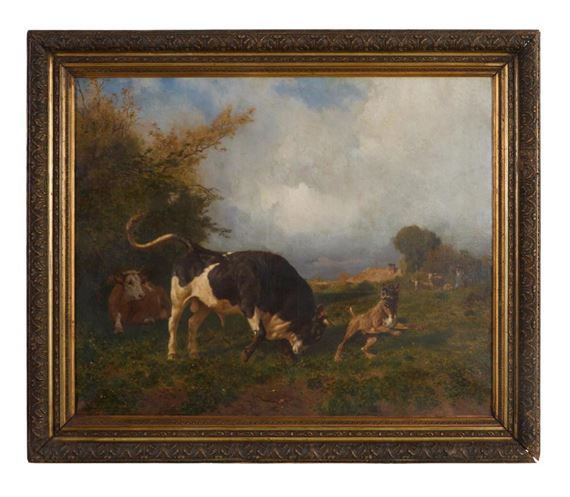 Dog and Bull Standoff - Jules Didier