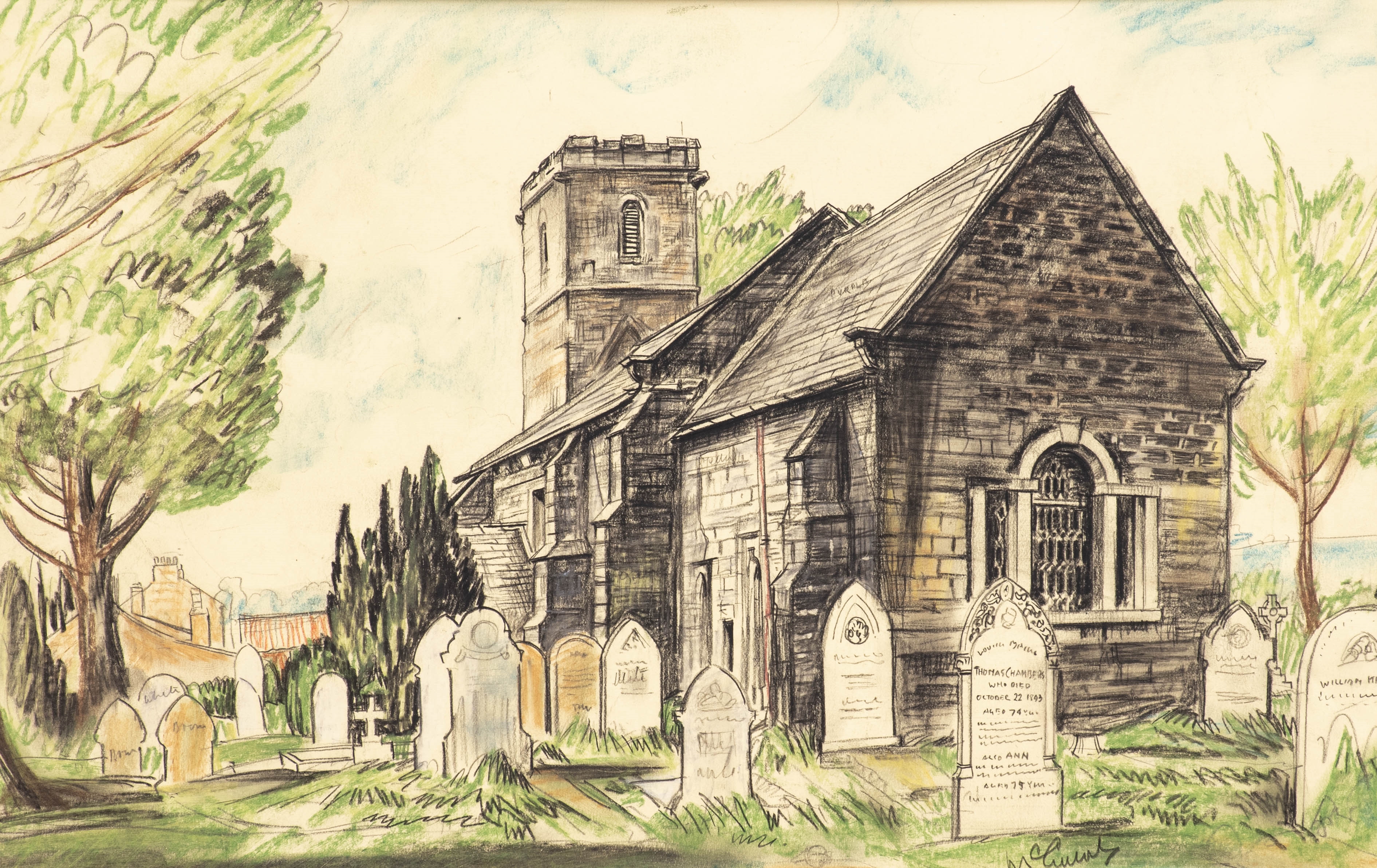 Joseph Ridley McCulloch | Building works, possibly near Leeds Cathedral ...