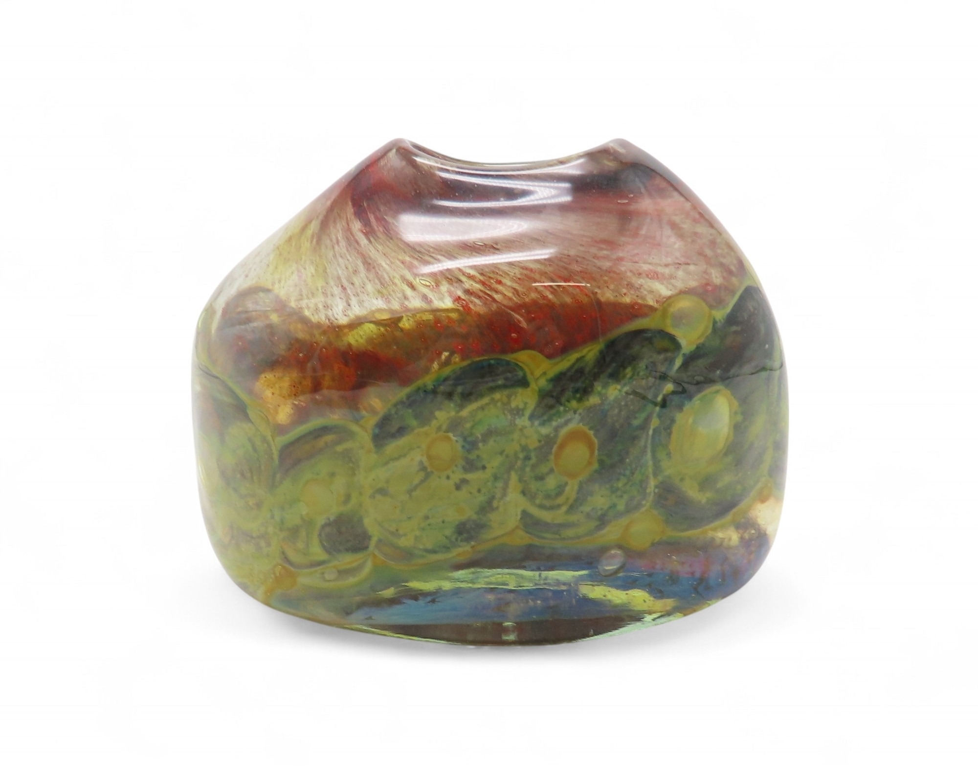 Sam Herman | A glass vase in red, yellow and blue (1975) | MutualArt