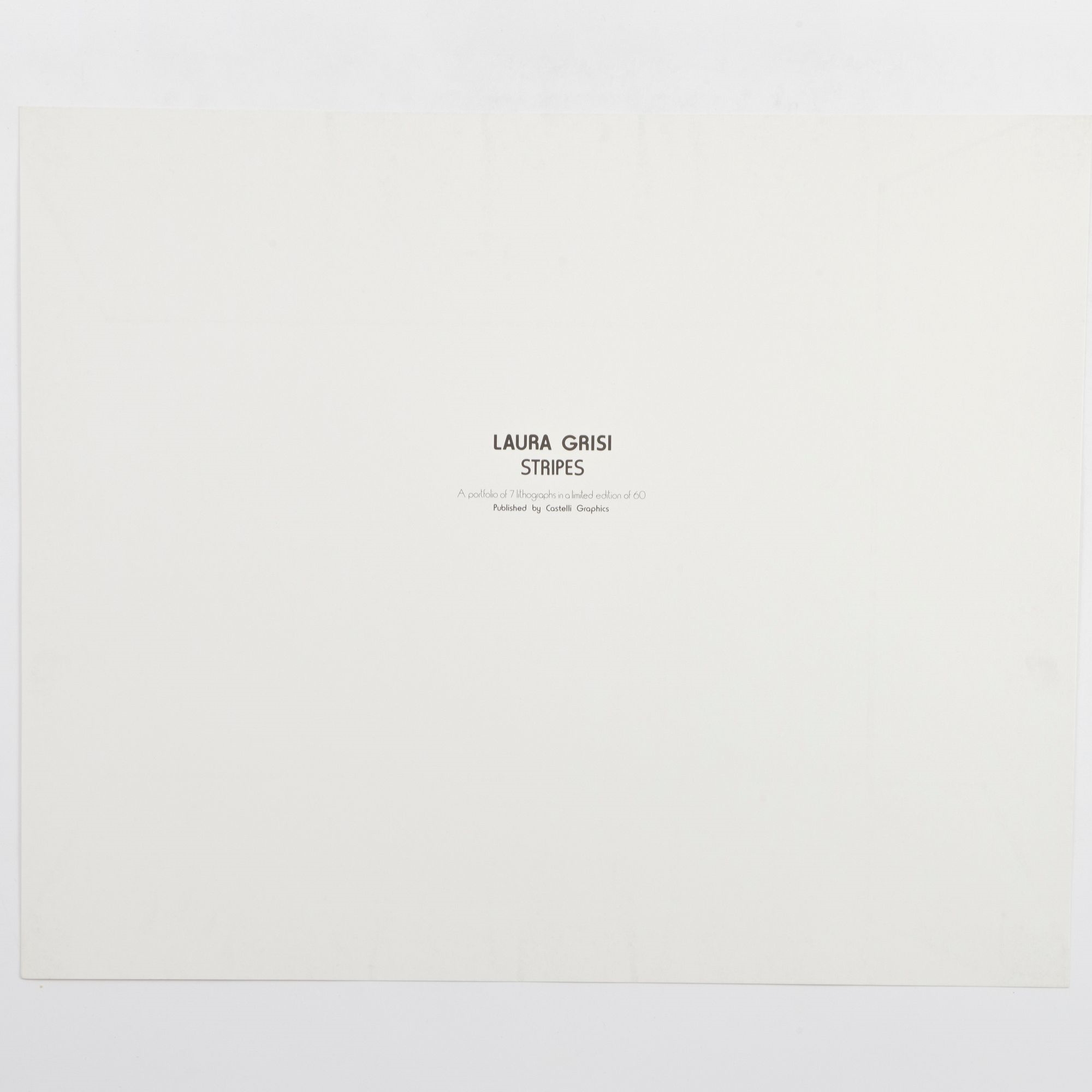 Artwork by Laura Grisi, Stripes, Made of Lithographs In Colors On Smooth Wove Paper