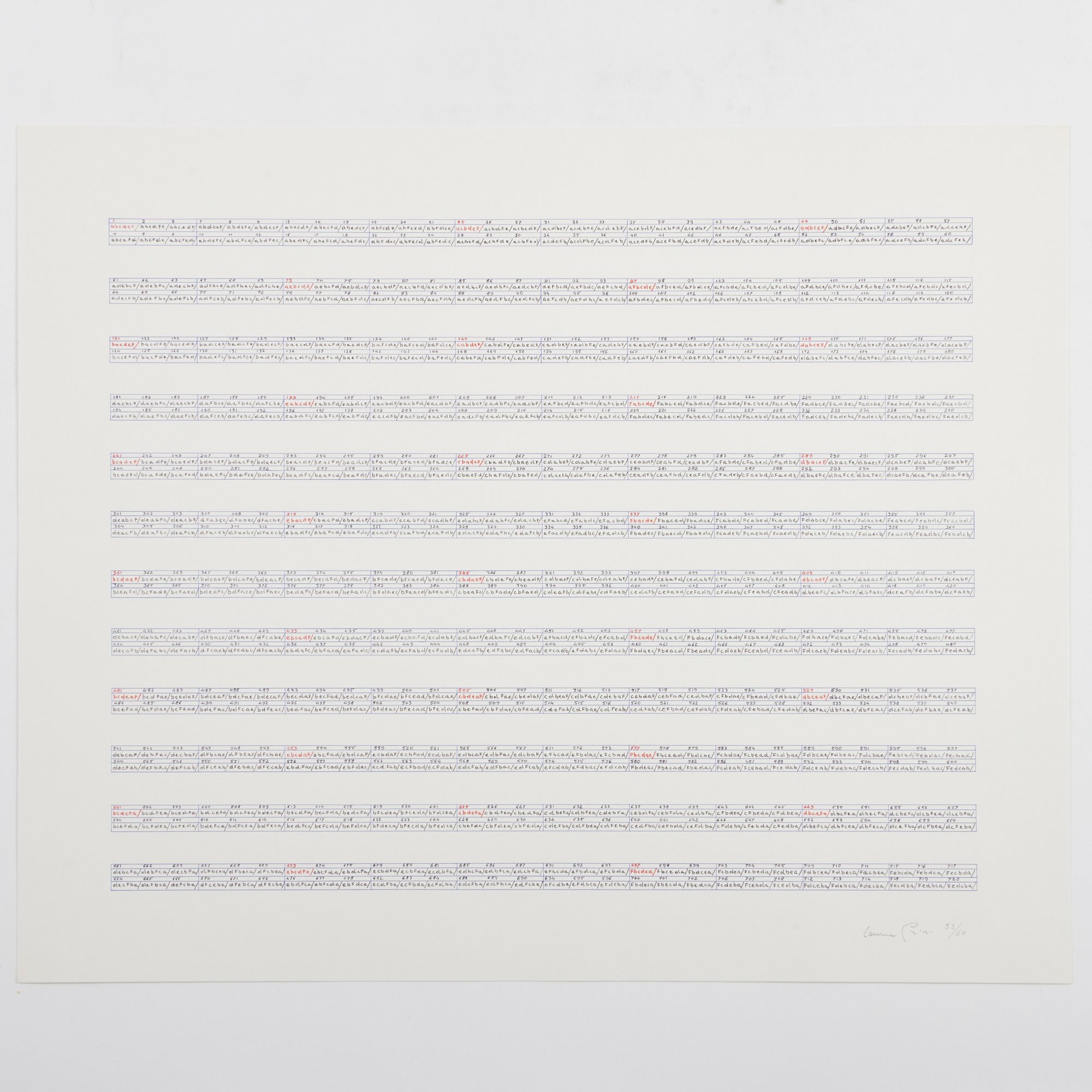 Artwork by Laura Grisi, Stripes, Made of Lithographs In Colors On Smooth Wove Paper