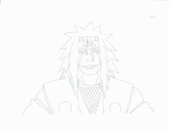 Original animation drawing of Jiraiya - Masashi Kishimoto