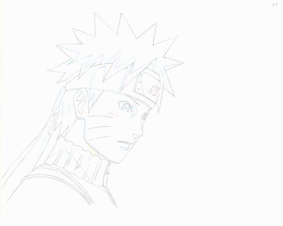 Original animation drawing of Naruto by Masashi Kishimoto
