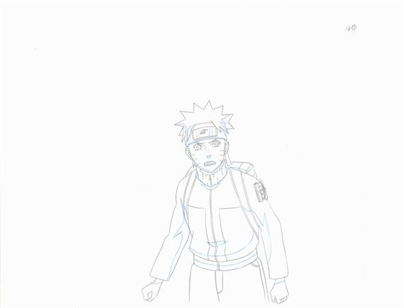 Original animation drawing of Naruto by Masashi Kishimoto