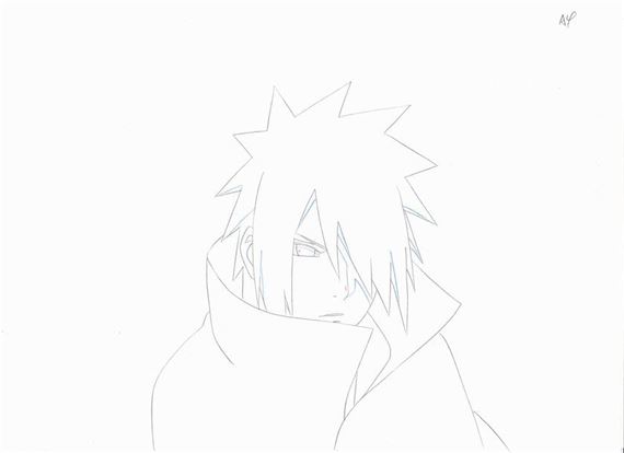 Original animation drawing of Sasuke by Masashi Kishimoto