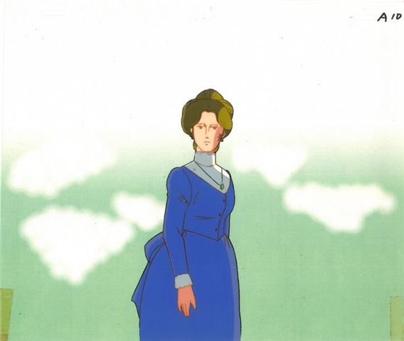 Mrs Milligan on photocopied background by Hector Malot, 1977-1978