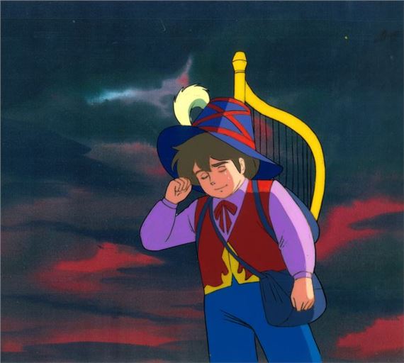 Cellulo showing Remi crying on photocopied background - Hector Malot