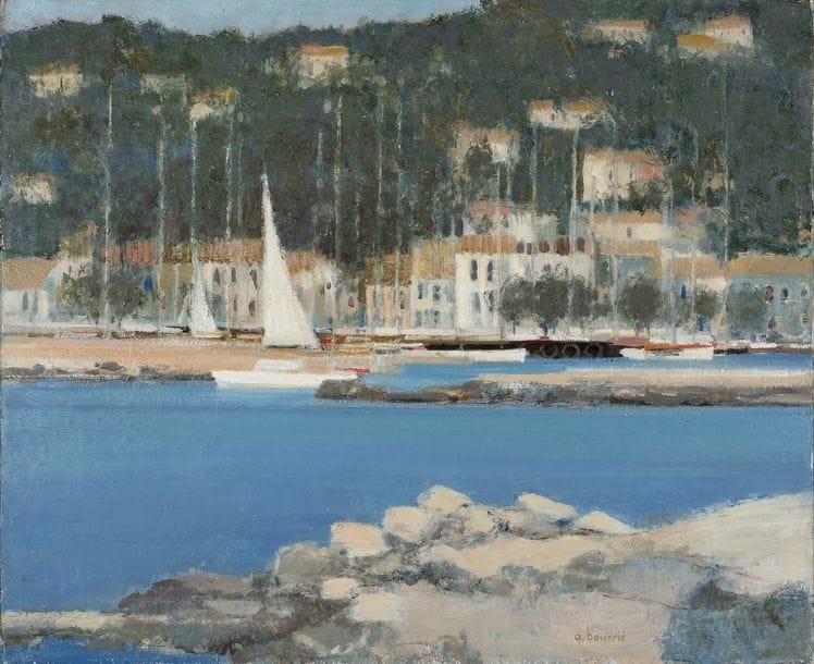André Bourrié lithograph Untitled Seascape Serigraph 24x19 by Andre Bourrie - For